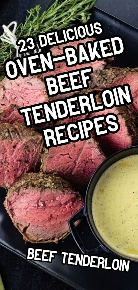 Explore 23 delicious oven-baked beef tenderloin recipes that guarantee tender, flavorful dishes for any occasion. Visit our site for expert tips and easy-to-follow instructions to impress your guests at your next dinner! Beef Tenderloin In The Oven, Easy Beef Tenderloin, Baked Tenderloin, Tenderloin In The Oven, Tenderloin Recipes Oven, Tenderloin Tips, Beef Tenderloin Roast Recipes, Beef Tenderloin Recipes, Beef Tenderloin Roast