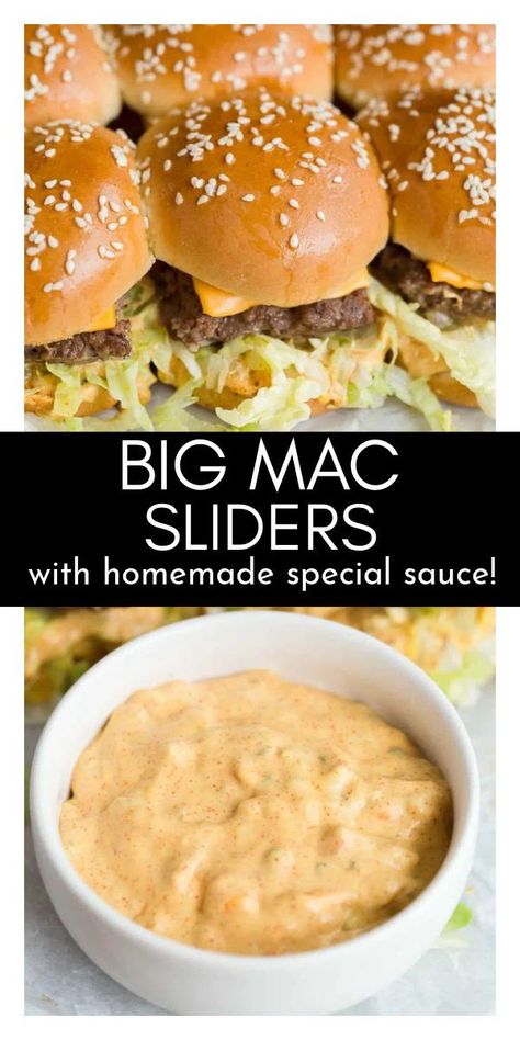 Sliders Healthy, Big Mac Sliders, Sandwich Buffet, Easy Slider Recipes, Chicken Honey, Slider Sandwiches, Lake Food Ideas Summer, Food Ideas Summer, Lake Food Ideas