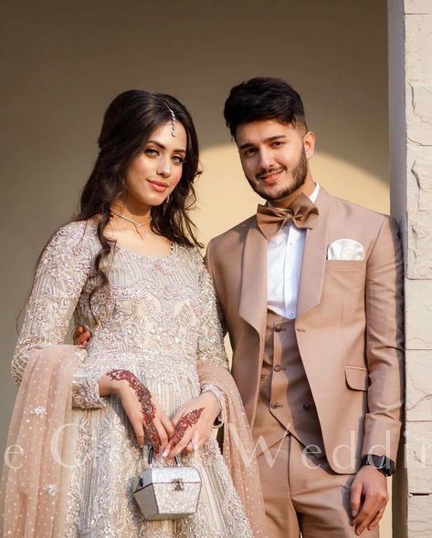 Shahveer Jafry And Ayesha Baig Engagement Pictures And Videos Couple Walima Dress, Shahveer Jafry And Ayesha, Walima Dress Design, Engagement Couple Dress, Bride Fashion Photography, Wedding Matching Outfits, Shahveer Jafry, Couples Pic, Engagement Dress For Bride