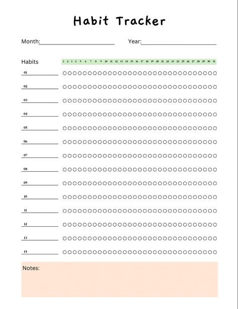 Habit Tracker Monthly Printable, Habit Tracking Aesthetic, Month Habit Tracker, Habit Tracker Monthly, 2024 Habit Tracker, Monthly Habit Tracker Template, Habit Tracker Goodnotes, Habit Tracker Aesthetic, Month Tracker