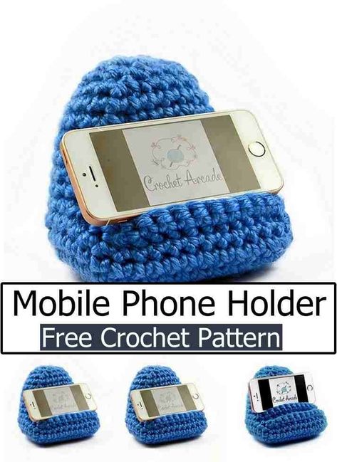 Crochet Mobile Phone Stand Phone Holder Crochet, Gamer Crochet, Small Crochet Gifts, Crochet Coffee Cozy, Crochet Hot Pads, Crochet Mobile, Crochet Dolls Free Patterns, Small Crochet, Crochet Bookmarks