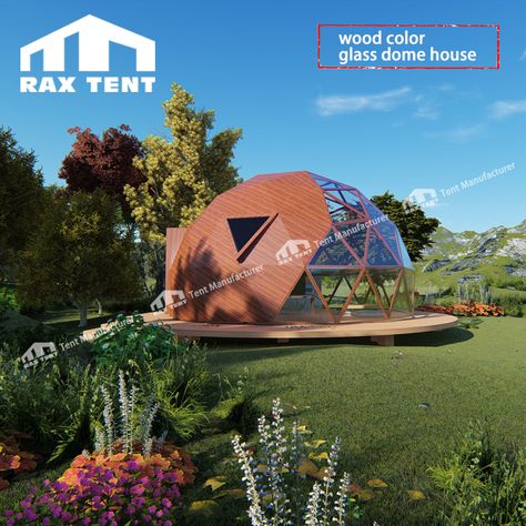 6m Glass Dome House Glass Igloo With Wood Color Aluminum Frame And Low-e Glass For Glamping,Resort - Buy Glass Dome House,Glass Igloo,Dome House Product on Alibaba.com What Is A Conservatory, Geodesic Dome Kit, Dome Structure, Glamping Resorts, Dome Home, Greenhouse Effect, Luxury Glamping, Tent Design, Glass And Aluminium