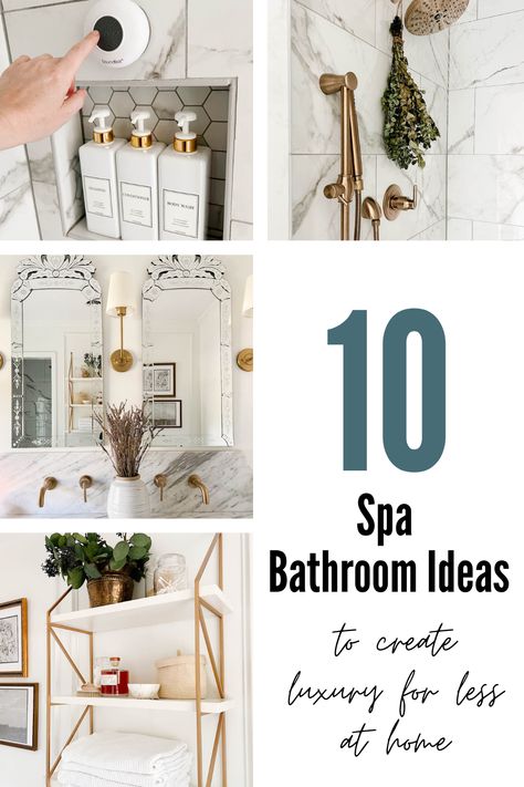 Make Bathroom Look Like A Spa, Spa Bathroom Ideas Rental, Sea Salt Bathroom Decor, Business Bathroom Ideas Modern, Diy Bathroom Spa Ideas, Spa Style Bathroom Ideas Modern, Spa Bedroom Decor Ideas, Spa Master Bathrooms 2022, Small Space Spa Ideas