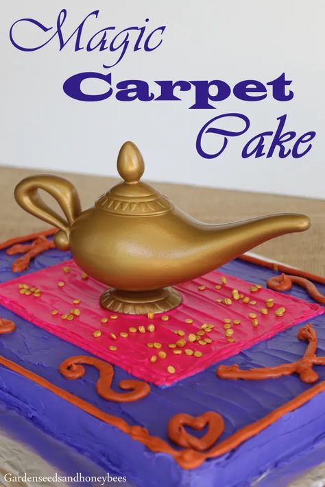 Magic Carpet Brownie Cake - Garden Seeds and Honey Bees Box Brownies, Cake Platter, Vanilla Frosting, Brownie Cake, Brownie Mix, Party Stores, Magic Carpet, Honey Bees, Betty Crocker