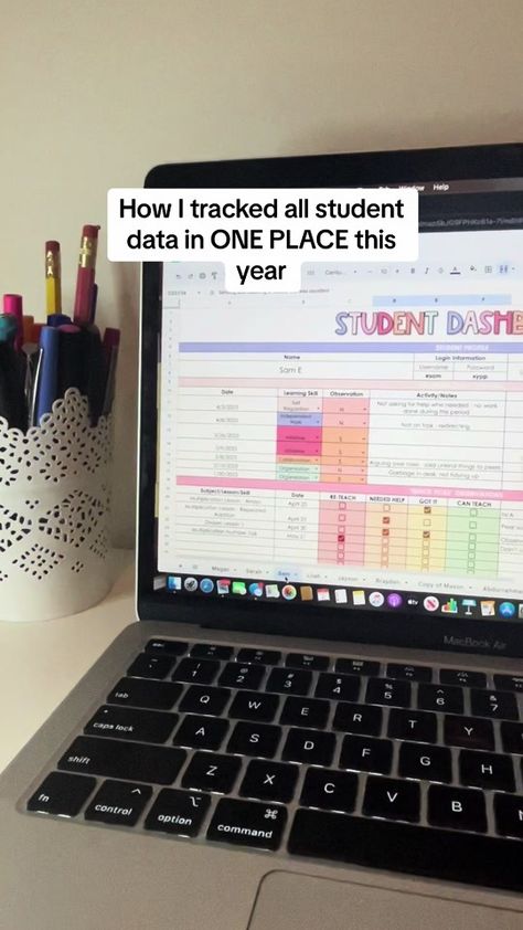 How I tracked ALL student data in one place this year using ✨ The Stud... | TikTok Student Data Binders, Student Data Tracking, Data Binders, Student Dashboard, Student Binders, Report Cards, Data Tracking, Class Theme, Parent Involvement