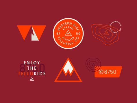 Western Rise by Jay Fletcher #Design Popular #Dribbble #shots Western Logo Design, Hiking Logo, Western Logo, Camp Brand, Identity Design Inspiration, Clever Logo, Mountain Logos, Cleaning Logo, Logo Design Ideas