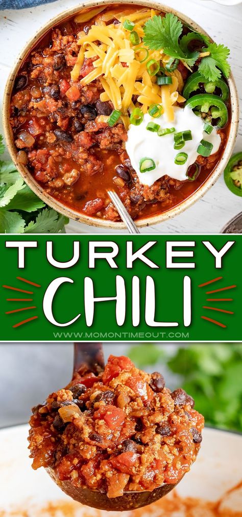 Turkeychili Turkey Chilli, Chilli Recipe Easy Ground Turkey, Turkey Chipotle Chili, Chili Recipe Crockpot Easy Ground Turkey, Hearty Turkey Chili, The Best Turkey Chili You’ll Ever Taste, Chilli Healthy Recipe, Easy Healthy Turkey Chili, Turkey And Sausage Chili