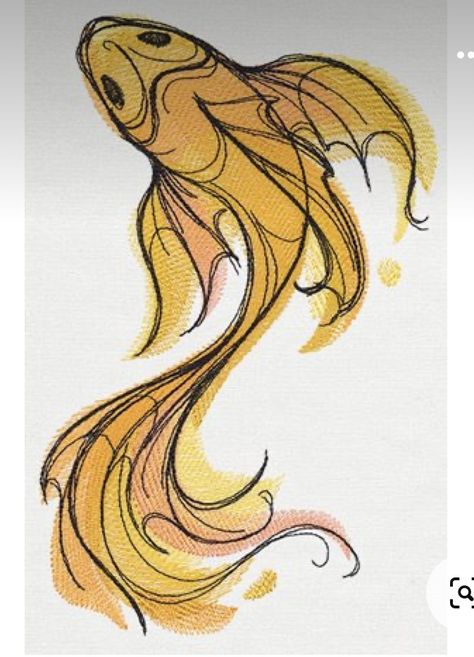 Drawing A Fish, Fish Sketch, Koi Fish Drawing, Fish Drawing, Koi Art, Cool Pencil Drawings, Urban Threads, Fish Drawings, Arte Sketchbook