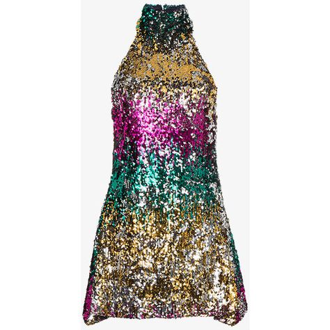 Halpern Sequined Halter Mini Dress ($1,720) ❤ liked on Polyvore featuring dresses, halter cocktail dress, short sequin dress, multi coloured sequin dress, sequin halter dress and halter mini dress Multi Color Sequin Dress, Cl Fashion, Pink Peacoat, Sequin Halter Dress, Elegant Dresses Short, Sequin Dress Short, Halter Dress Short, Best Designer Dresses, Halter Cocktail Dress