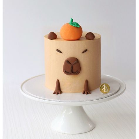 Capybara Cake 4 Cute Animal Cake Ideas, Capybara Cake Birthday, Capybara Cupcakes, Capybara Cake Ideas, Capybara Birthday Cake, Capybara Birthday Party, Goat Cake, Capybara Cake, Capybara Birthday