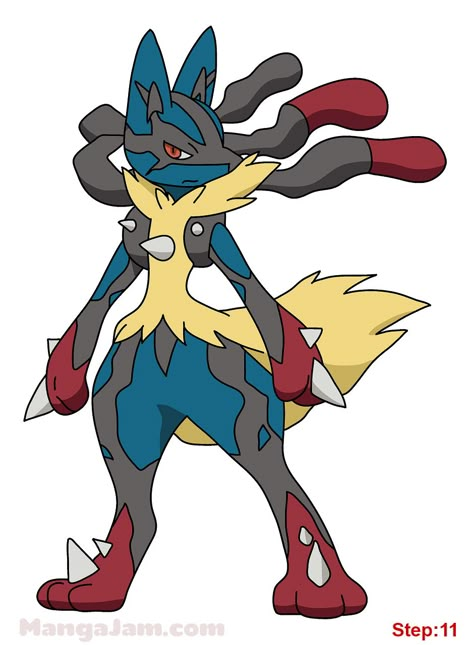 Mega Lucario Drawing, Pokemon Lucario Art, Mega Lucario Art, Mega Lucario Wallpaper, Lucario Drawing, Pokemon Mega Lucario, Lucario Art, Pokemon Lucario, Ash Pokemon Team