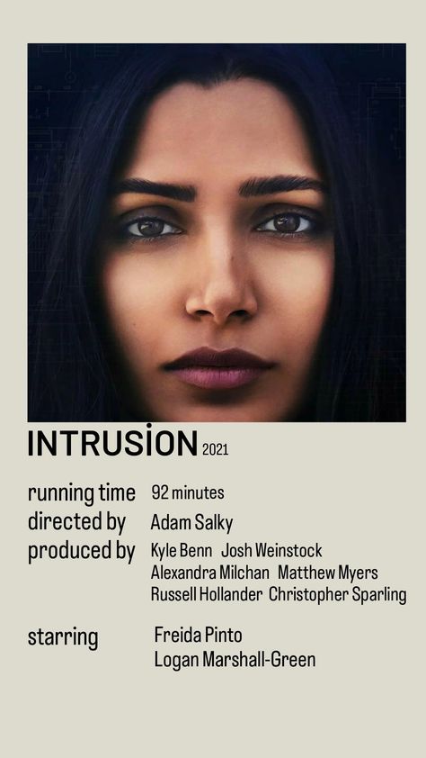 Intrusion movie polaroid poster film Netflix 2021 Intrusion Movie, Logan Marshall Green, Film Netflix, Freida Pinto, Polaroid Poster, Persona, Film, Movie Posters, Art