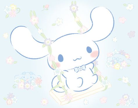 Sanrio Wallpaper, Cinnamon Roll, An Animal, Cinnamon, Hello Kitty, Kitty, Blue