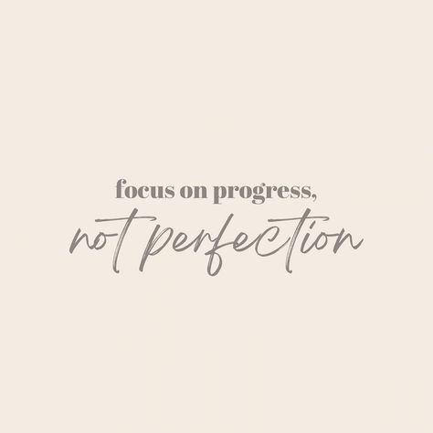 ✨ Focus on progress, not perfection. ✨ How many times have you heard this advice? Probably too many times… How many times have you rolled your eyes and thought, “yeah, yeah, whatever.” Again, probably too many times… Can I tell you a secret? ▶️ It’s true. Focusing on progress will get you further than focusing on perfection ever will. ✅ Progress looks like: evaluating and adjusting your meal plan to work best for you; working out just 5 minutes more than you did yesterday. 🚩 Perfecti... Progress Aesthetic, Progress Over Perfection, Progress Not Perfection, Vision Board, How To Plan