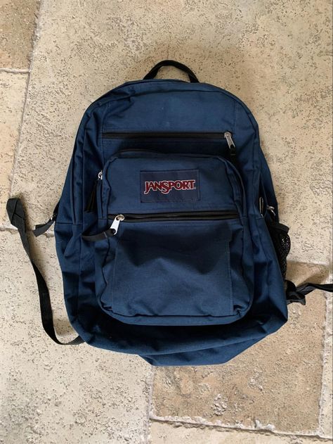 Navy Jansport Backpack Aesthetic, Navy Jansport Backpack, Navy Blue Backpack Aesthetic, Jansport Backpacks Blue, Navy Blue Jansport Backpacks, Blue Jansport Backpacks, Navy Blue Jansport, Dark Blue Backpack, Blue Jansport Backpack