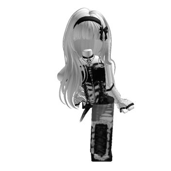 Roblox Avatars Black And White, Roblox Chars Emo, Roblox Outfit Ideas With Codes, Doll Roblox Outfits, Roblox Goth Outfits, Creepy Cute Roblox Avatar, Goth Roblox Avatar Ideas, Roblox Girls Avatars, Emo Avatar Roblox Girl