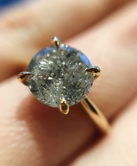 Massive galaxy diamond solitaire ring  #galaxydiamond  #rusticdiamond #alternativebride #saltandpepperdiamond Galaxy Diamond, Baroque Jewelry, Alternative Bride, Gettin Hitched, Diamond Solitaire Ring, Wedding Dreams, Diamond Solitaire Rings, Salt And Pepper Diamond, Something Blue