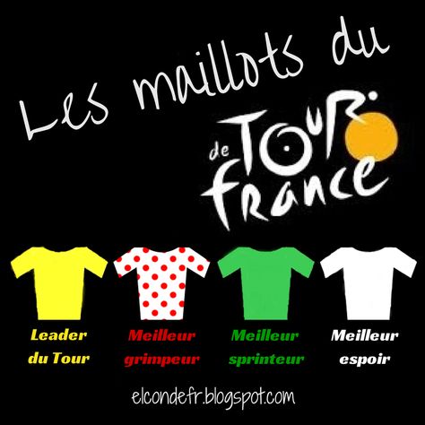 El Conde. fr: Les maillots du Tour de France Chris Froome, Tours France, Bike Poster, French Classroom, French Resources, French Immersion, French Teacher, French Class, French Language Learning