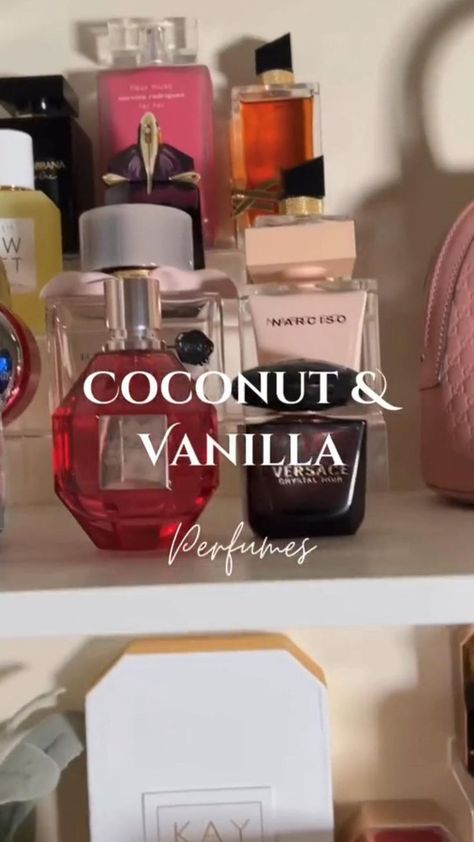 Popular Fragrance For Women, Perfumes That Smell Like Coconut, Coconut Scented Perfume, Vanilla And Coconut Perfume, Smell Like Vanilla All Day, Fruity Arab Perfumes, Coconut And Vanilla Perfume, How To Smell Like Vanilla And Coconut, How To Smell Like Coconut And Vanilla