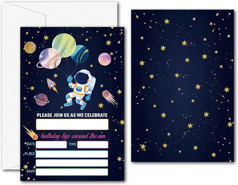 space, solar eclipse, galaxy, astronaut, birthday party, party planning Outer Space Birthday Party, Space Birthday Invitation, Birthday Party Invites, Outer Space Birthday, Space Birthday Party, Boy Birthday Invitations, Fill In The Blank, Space Party, Space Birthday