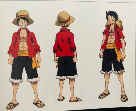 ..... Luffy Concept Art, Luffy Character Sheet, Cosplay Luffy, Luffy Design, Luffy Outfits, Clothes Layout, Supporting Characters, Ff14 Glamour, Luffy Cosplay