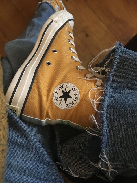 Yellow Converse Aesthetic, Converse Charms, Mustard Converse, Mustard Yellow Aesthetic, Converse Photography, Max Holloway, Aesthetic Converse, Yellow Converse, Converse Aesthetic