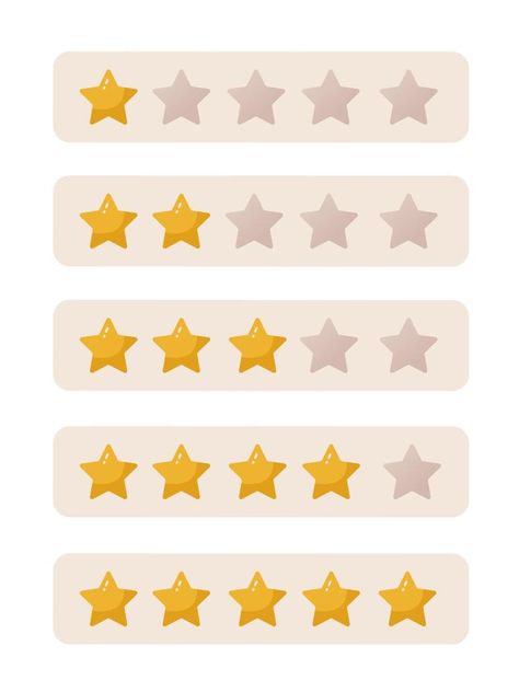 Feedback rating in the form of stars. Customers evaluate the product, service. The concept of assessing customer satisfaction. Icons on a white background. vector illustration Star Rating Stickers, Star Rating Template, Star Rating Icon, Feedback Design, Bookstagram Posts, Hoover Books, Evaluation Form, Samsung Notes, Book Reading Journal