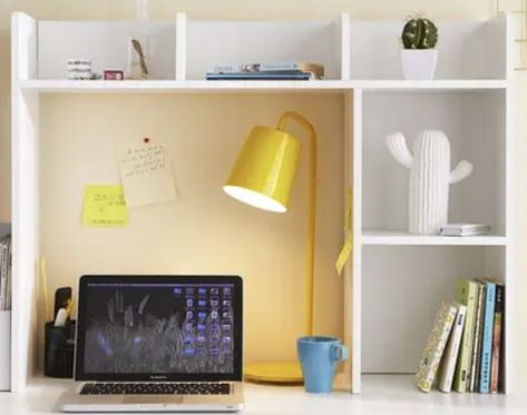 white White Wood Desk, Closet Interior, College Desk, Bookshelf Bed, Dorm Desk, Room Work, Furniture Bar, Desk Bookshelf, Classic Desk