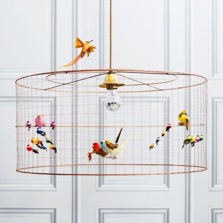 Volières Medium Bird Cage Chandelier - Chandeliers & Ceiling Lights - Lighting - Lighting & Mirrors Bird Cage Chandelier, Birdcage Light, Birdcage Lamp, Birdcage Chandelier, Cage Chandelier, Diy Lampe, Cage Light, Diy Chandelier, Bird Theme