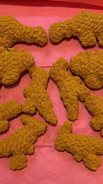 Dino Nuggets Crochet, Nugget Crochet Pattern, Crochet Dinosaur Nugget, Dino Nuggets Crochet Pattern, Dino Nuggets Crochet Pattern Free, Free Dino Nugget Crochet Pattern, Dino Nugget Crochet, Dinosaur Chicken Nugget Crochet Pattern Free, Crochet Nugget