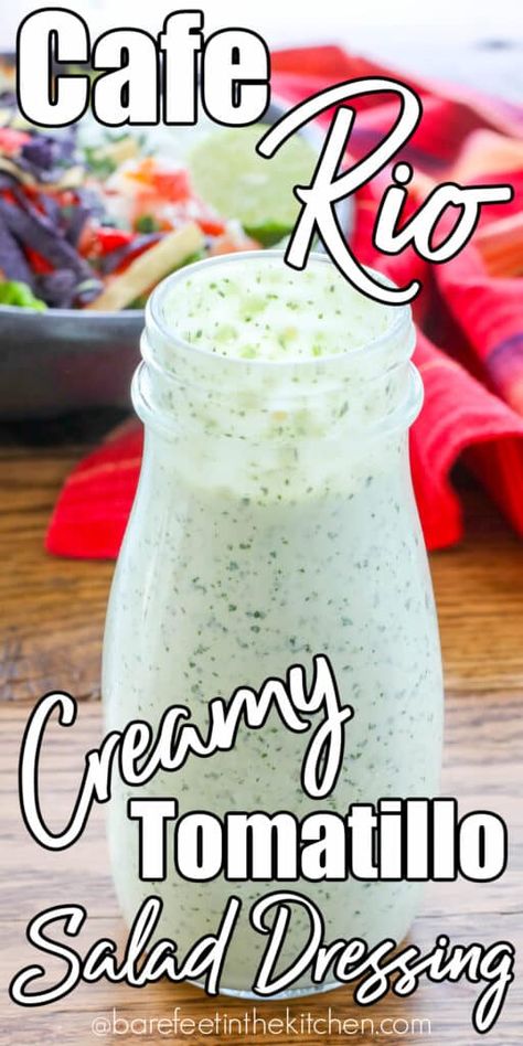 Truffle Ranch Dressing, Tomatillo Salad, Creamy Tomatillo Dressing, Tomatillo Dressing, Homemade Ranch Salad Dressing, Tomatillo Recipes, Creamy Salad, Salad Dressing Recipes Healthy, Tomatillo Sauce