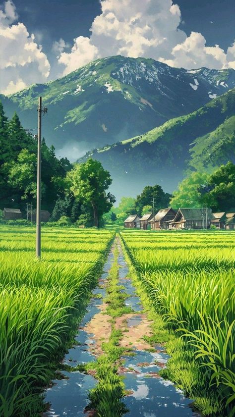 Nature Landscape Wallpaper, Country Landscape, Scenery Background, Dreamy Landscapes, Landscape Art Painting, Anime Backgrounds Wallpapers, Cool Wallpapers Art, Nature Art Painting, Beautiful Landscape Wallpaper