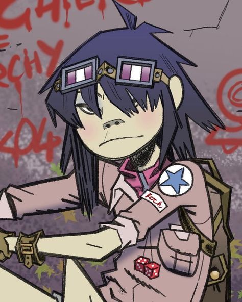 Noodle Gorillaz Icon, 00s Anime, Noodle Gorillaz, Gorillaz 2 D, Gorillaz Noodle, Cartoons Band, Gorillaz Fan Art, Instagram Wall, Monkeys Band