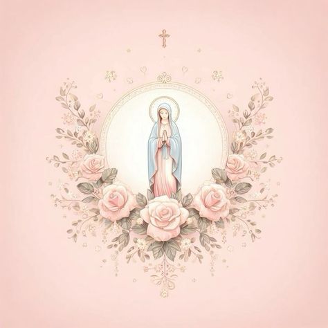 Picture Of Virgin Mary, Christian Images Faith, Virgin Mary Wallpaper, Virgen Mary Tattoo, Mary Wallpaper, Zicxa Photos, Pink Christian, Virgin Mary Art, Mother Mary Images