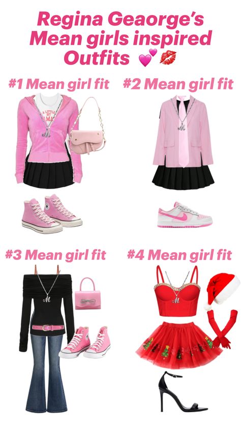 Regina George’s Mean girls inspired outfits ��💕💋!!! #fyp #outfitinspo #reginageorgeoutfits #meangirlfits Mean Girls Regina George Outfits, Mean Girls Inspired Outfits, Mean Girls Outfits, Regina George, Girls Outfits, Girl Fits, Fashion Tv, Inspired Outfits, Mean Girls