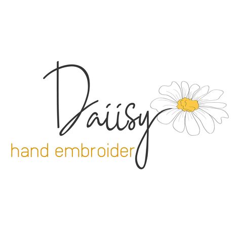 Daisy Logo Design Ideas, Daisy Logo Design, Daisy Logo, Handmade Logo, Daisy Love, Daisy Nails, Pola Sulam, Cotton Clothes, Clothes For Kids