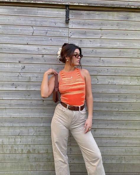 JADE HONEY 🦭’s Instagram profile post: “orange & brown 🧡🤎 @flxnfashion” Jade Honey, Summer Fits, Orange Brown, How To Take Photos, Mom Jeans, Jade, Overalls, Instagram Profile, Honey