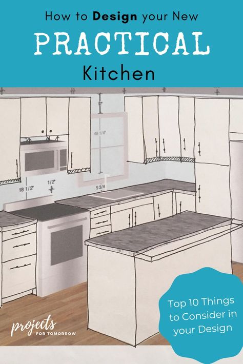 Designing your new kitchen does not need to be difficult. Here are the top 10 things you should consider when designing a kitchen layout during your kitchen renovation. Also includes your designer options and practical tips on storage to incorporate into your kitchen remodel. Kitchen Storage Planning, Most Efficient Kitchen Layout, Efficient Kitchen Design, Kitchen Remodel Island Layout, Kitchen Layout Ideas Without Island, Kitchen Cabinet Design Ideas Layout, Kitchen Layout Dimensions, Narrow Kitchen Remodel Before And After, Wide Galley Kitchen Layout With Island