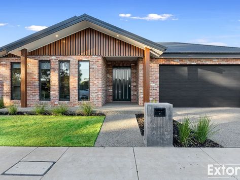 Brick Facade House Exterior Colors, One Kindesign, Red Brick Industrial House, Modern Red Brick House Exterior, Exterior House Colors With Brick, Industrial House Exterior, Red Brick House Exterior, Industrial Home Design, Gorgeous Houses