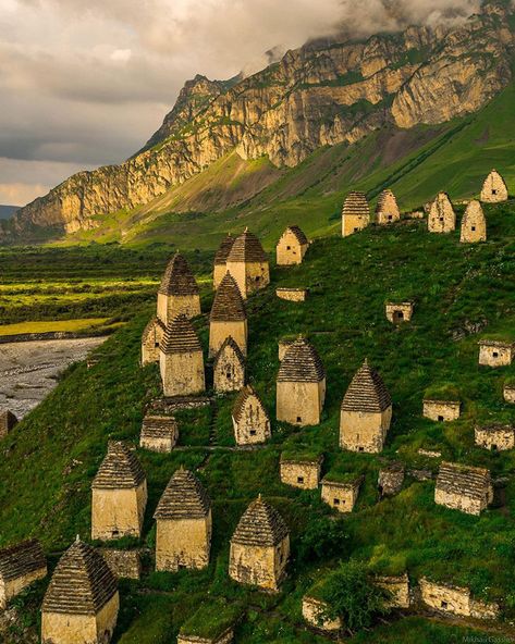 Russia’s Mysterious 'City of the Dead' | themindcircle Russia Landscape, Russian Village, Mountain City, Ancient Village, Russian Architecture, Mountain Lakes, Ancient Architecture, Ancient Ruins, Fantasy Inspiration