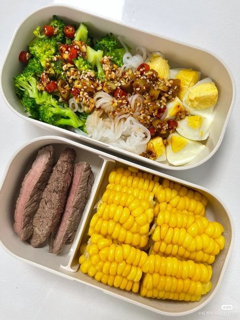 Chinese Lunch Ideas, Bento Box Lunch For Adults Korean, Packed Lunch Aesthetic, Bento Box Lunch Aesthetic, Bento Box Aesthetic, Study Food, Healthy Food Menu, Healthy Lunch Meal Prep, Resep Diet