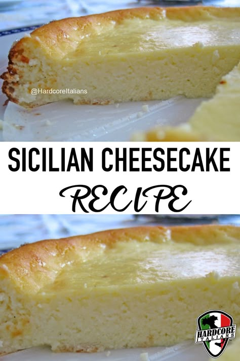 Sicilian Dessert Recipes, Authentic Italian Cheesecake Recipes, Sicilian Cheesecake Recipe, Sicilian Desserts Traditional, Sicilian Ricotta Cheesecake, Sicilian Cassata Cake, Italian Cheesecake, Ricotta Cheesecake, Cheesecake Recipes Classic