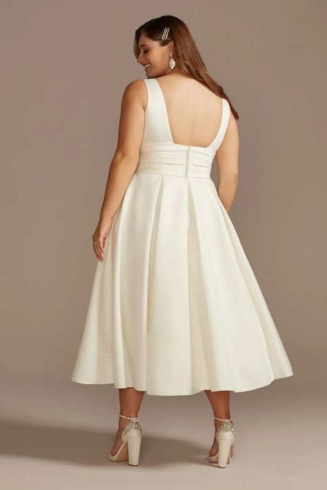 Modern Short Wedding Dress, Simple Wedding Dress Short, Plus Size Ball Gown, Courthouse Wedding Dress, Knee Length Wedding Dress, Midi Wedding Dress, Boho Gown, Tea Length Skirt, Plus Size Wedding Dresses