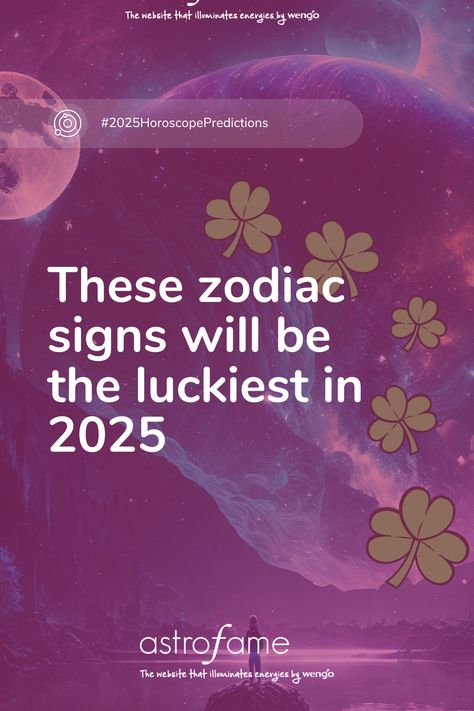 Who’s feeling lucky? 🌟 In 2025, the universe is sprinkling some extra magic on a few zodiac signs, bringing them good fortune, unexpected opportunities, and all-around amazing vibes. Whether it’s in love, career, or just life in general, these signs are about to have their best year yet! 💫🎉

Could YOU be one of the luckiest signs of 2025? 👀🍀

#2025LuckySigns #ZodiacLuck #CosmicFortune #GoodVibesOnly #ZodiacGlowUp #LuckyInLoveAndLife Scorpio Lucky Numbers, Lucky Sign, Best Year Yet, Feeling Lucky, Lucky Colour, Lucky In Love, Lucky Number, Good Vibes Only, Good Fortune