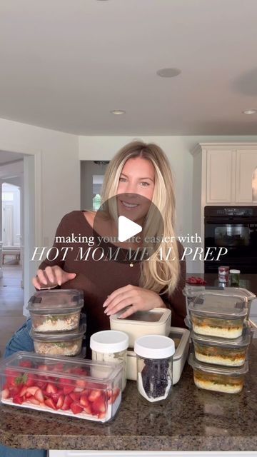 HALEY HENDEL on Instagram: "A new Hot Mom Meal Prep - it’s a good one 🤤 come back for my dinners tomorrow and more in the kitchen this week. 

Drop OCTOBER and LIKE this post to get my easy prep for the week ✨ let me know if you’ve started this too 👇🏼 

I’ve got 3 kids and work from home and this has really helped my take care of myself and prioritize my health while having a full plate. We are focusing on getting more protein, dialing in postpartum, and helping my babies maintain a healthy lifestyle. 

I’m not putting myself on the back burner, my kids have healthy snacks to eat during the week, lunches are easier to make, and we are all eating high quality food with less food wasted.

This way of prep is more manageable and takes out overwhelm. If you’re new to starting, pick a few ar Haley Hendel, Mom Meal Prep, Healthy Snacks To Eat, Snacks To Eat, Take Care Of Myself, Protein Lunch, More Protein, High Quality Food, My Health