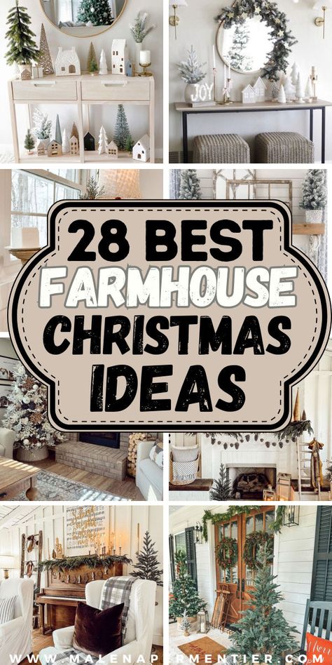 farmhouse christmas decor ideas Cozy Farmhouse Christmas, Reclaimed Wood Mantel, Farmhouse Christmas Decor Ideas, Wood Mantel, Christmas Decorations Apartment, Apartment Christmas, Plaid Blankets, Galvanized Buckets, Christmas Apartment