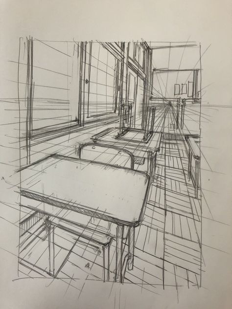 Perspective Sketch, Perspective Drawing Architecture, Perspective Drawing Lessons, One Point Perspective, Digital Sketch, Architecture Sketchbook, Perspective Art, Architecture Drawing Art, Perspective Drawing