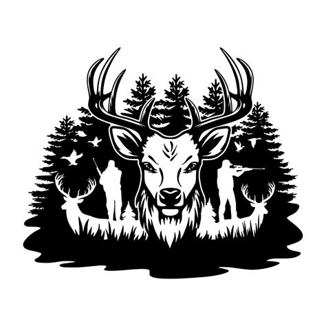 Deer Hunting Tattoos, Hunting Wallpaper, Outdoor Svg, Hunter Svg, Hunting Tattoos, Deer Svg, Hunting Svg, Hunting Deer, Deer Hunter