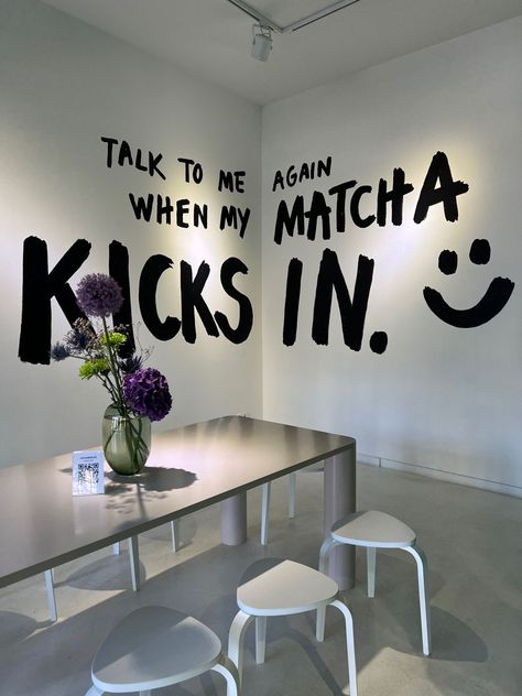 #logodesign #visualidentity #foodanddrink Matcha Quotes Aesthetic, Matcha Aesthetic Quotes, Cafe Names Ideas Creative, Boba Quotes, Matcha Quotes, Hoodie Verde, Matcha Branding, Berlin Quotes, Matcha Bar