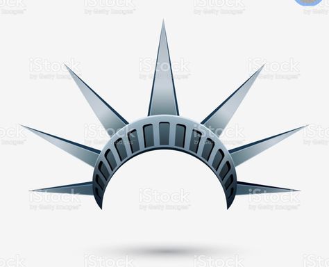 Nyc Tattoo Ideas, Statue Of Liberty Crown, Liberty Logo, Gangster Tattoo, Liberty Tattoo, Crown Vector, Nyc Tattoo, Crown Tattoo, Crown Logo